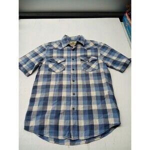 Outdoor Life Plaid Short Sleeve Flannel Button Front Casual Shirt Men's Size S